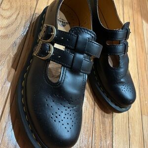 Dr. Martens Black 12916 Mary Jane smooth leather shoes 8065 buckle 7 women’s